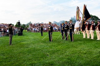 U.S. Army Reserve chief hosts Twilight Tattoo performance