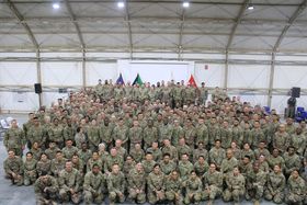 'Earlier this week, I visited our @[100053462255021:2048:U.S. Army Reserve] Soldiers who are supporting and enabling operations out at Camp Buehring, Kuwait. Ready Now! Shaping Tomorrow...'